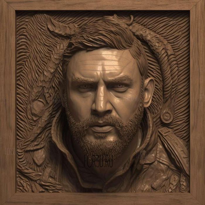 Tom Hardy 3 stl model for CNC